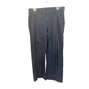 Vintage Style Dark Denim Women  Jeans With Button‎ Closure And Side Pockets